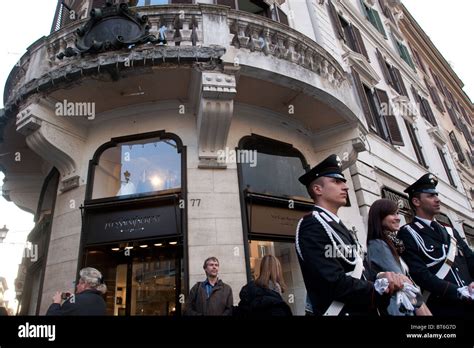 Yves Saint Laurent shop Rome Spanish square fashion store 